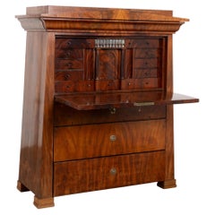 Early 19th Century Swedish Biedermeier Mahogany Secretary Bureau