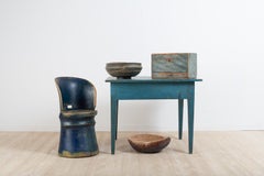 Early 19th Century Swedish Blue Pine Kubbstol