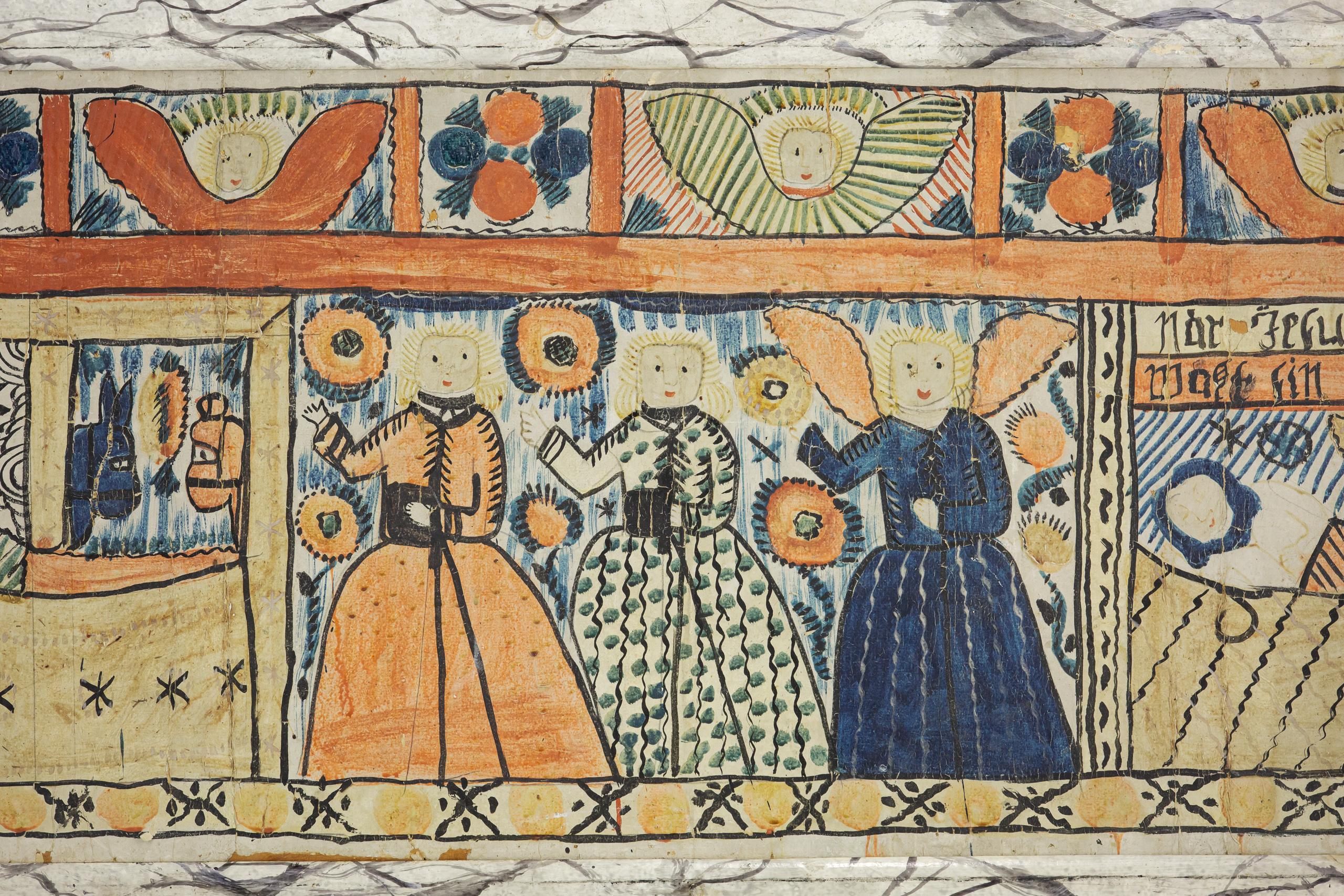 Bonad suédois de la Nativité du début du 19e siècle Abîmé - En vente à Pease pottage, West Sussex