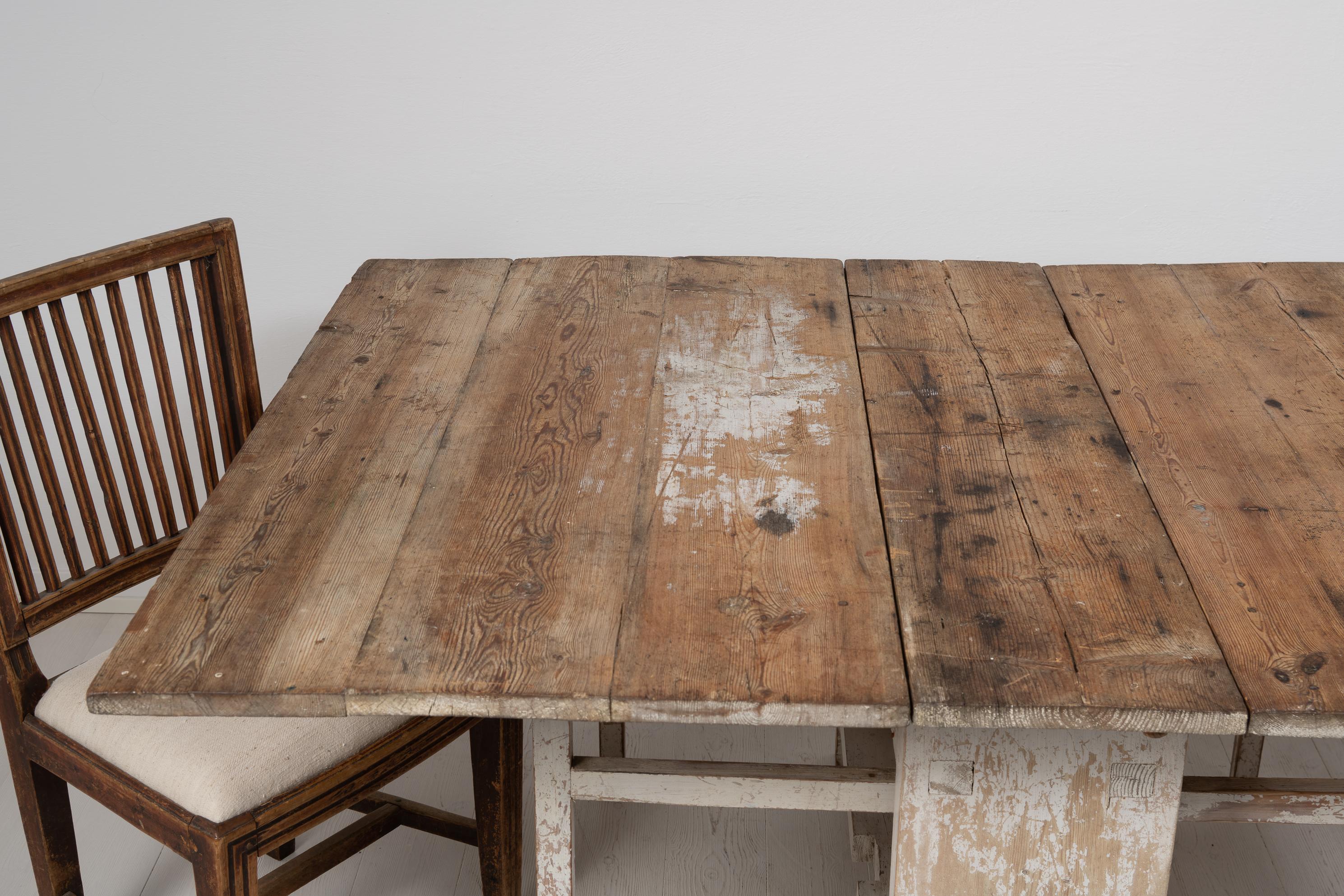 Pin Table à abattant de style campagnard suédois du début du XIXe siècle en vente