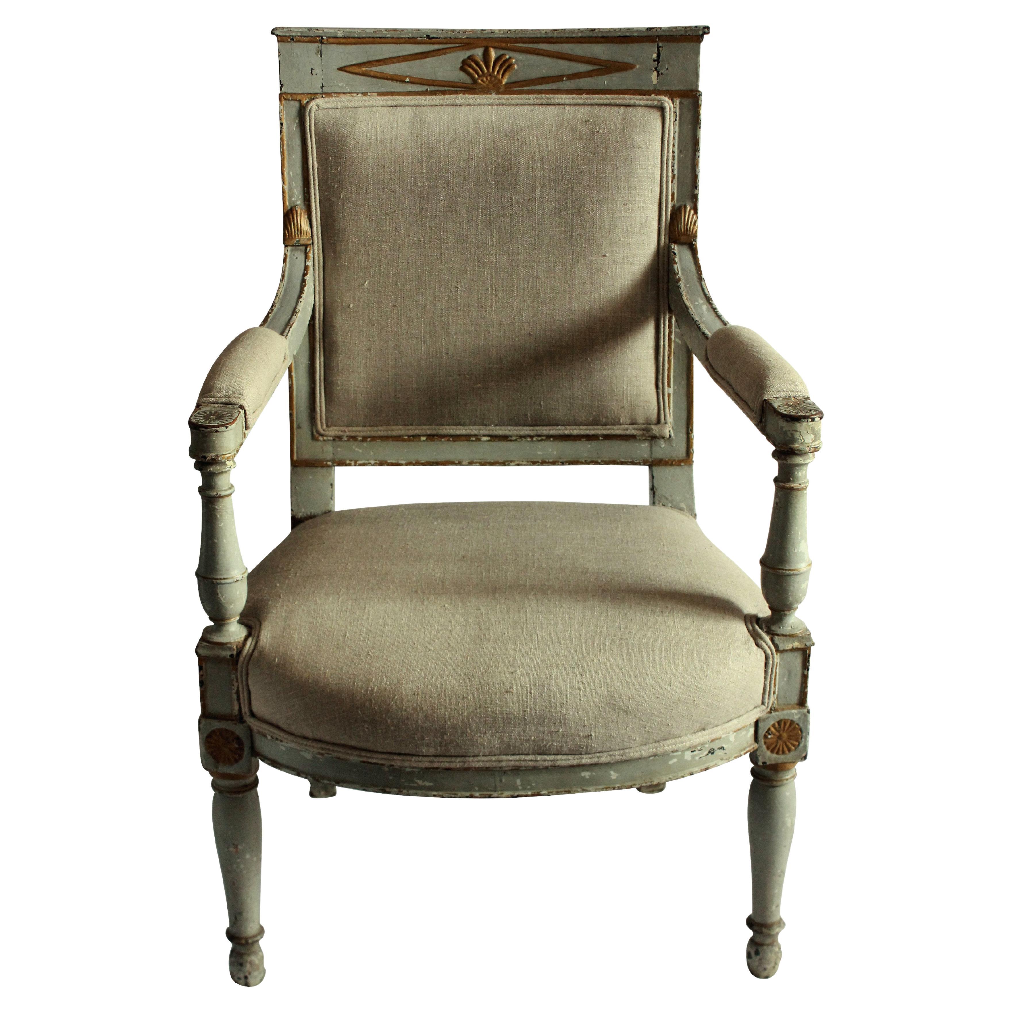 Early 19th Century Swedish Desk Chair For Sale