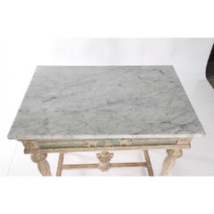 Swedish Empire Neoclassical Console with Marble Top