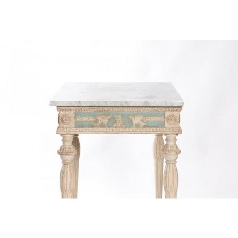 Swedish Empire Neoclassical Console with Marble Top 4