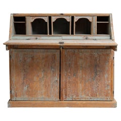 Antique Early 19th Century Swedish Folk Art Country Secretary Desk
