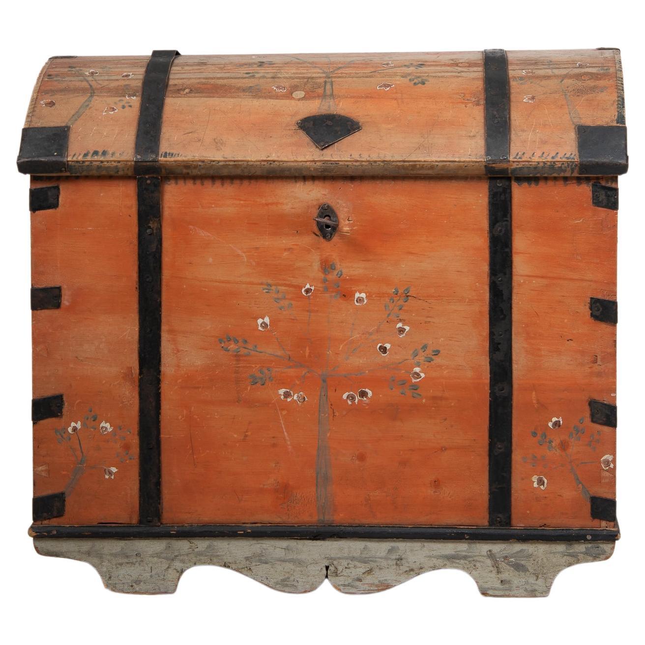 Early 19th Century Swedish Folk Art Painted Chest