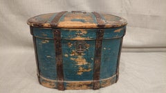 Early 19th Century Swedish Folk Art Travel box / Chest with Original Paint