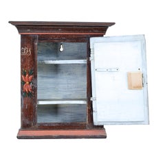 Early 19th Century Swedish Folk Art Wall Cupboard