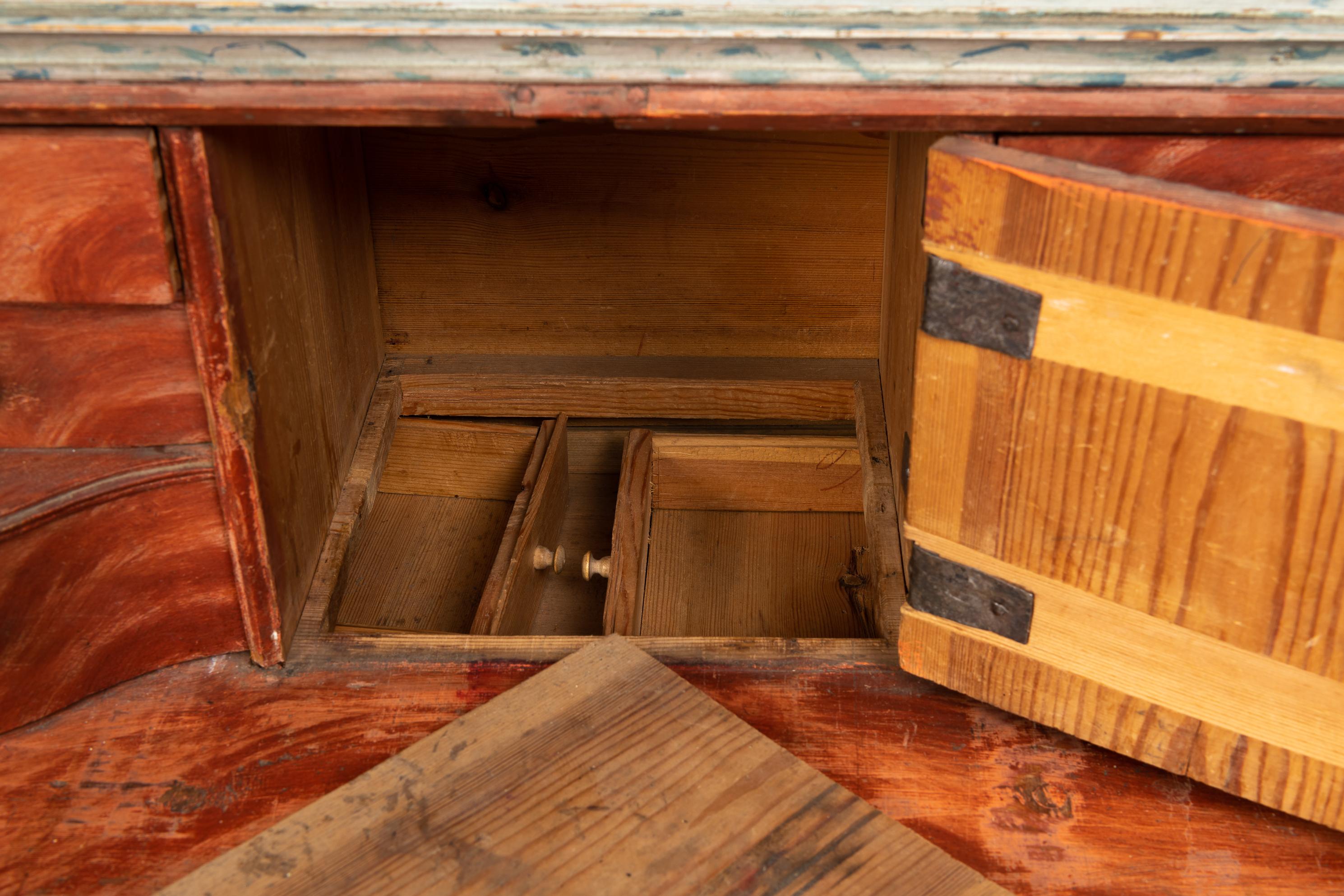 Early 19th Century Swedish Folk Art Writing Bureau or Secretaire For Sale 7