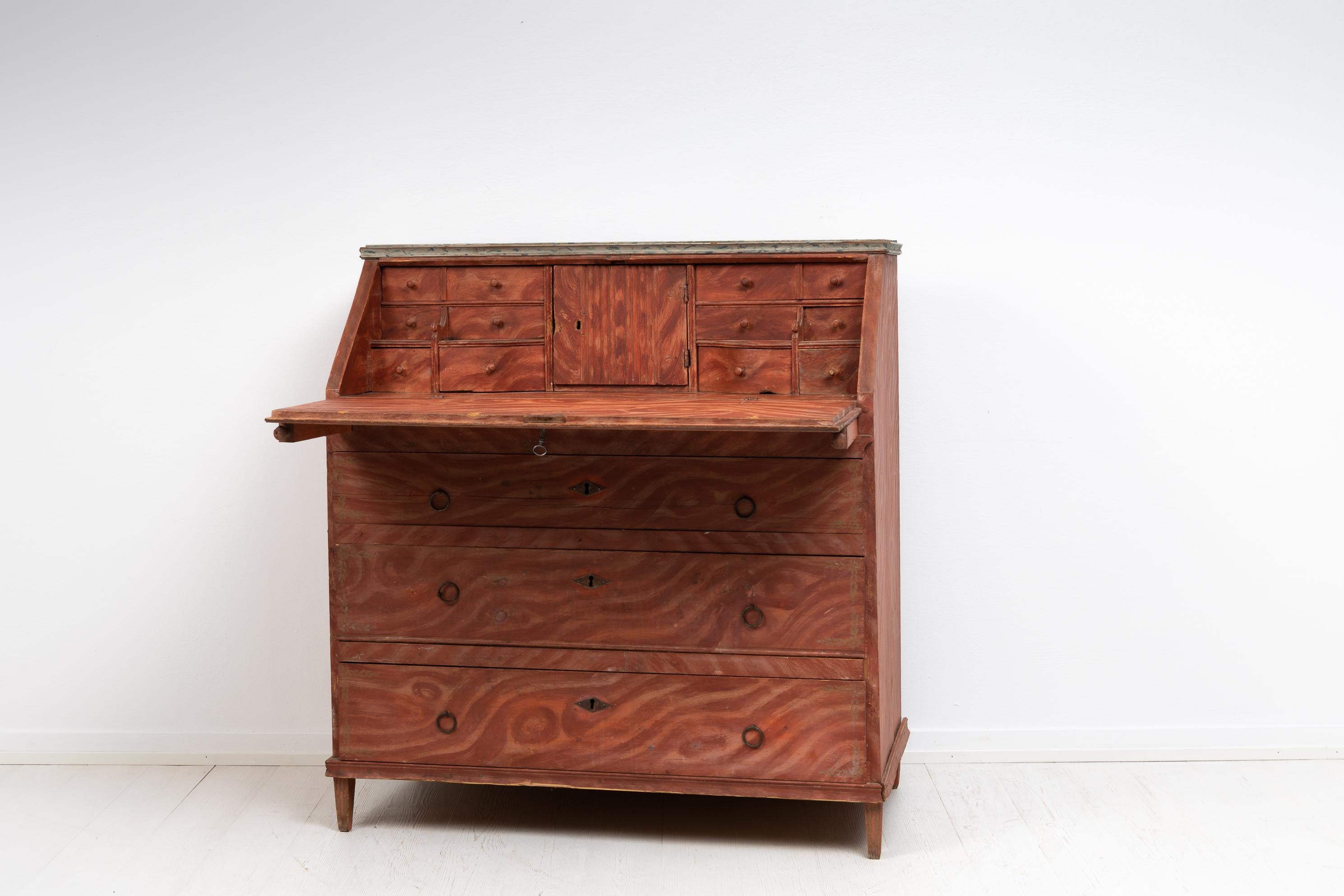 Early 19th Century Swedish Folk Art Writing Bureau or Secretaire For Sale 2