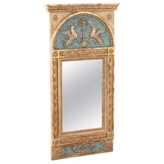 Early 19th Century Swedish Gold Gilt Trumeau Mirror