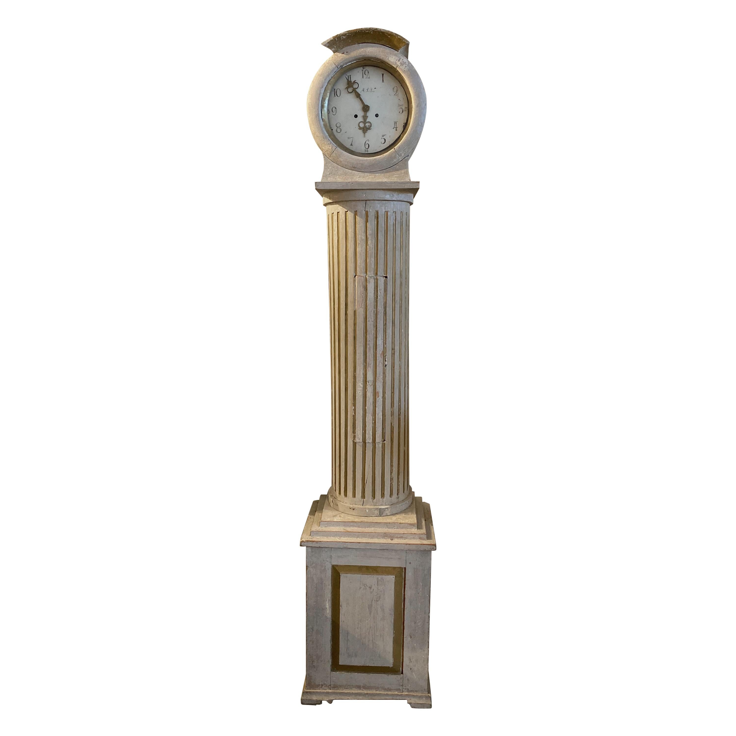 Early 19th Century Swedish Grandfather Clock For Sale