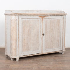 Early 19th Century Swedish Gray Painted Sideboard Buffet Cabinet