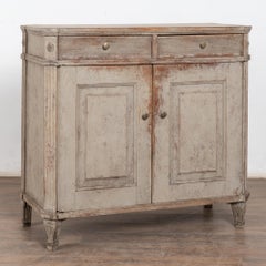 Early 19th Century Swedish Gray Small Sideboard Cabinet