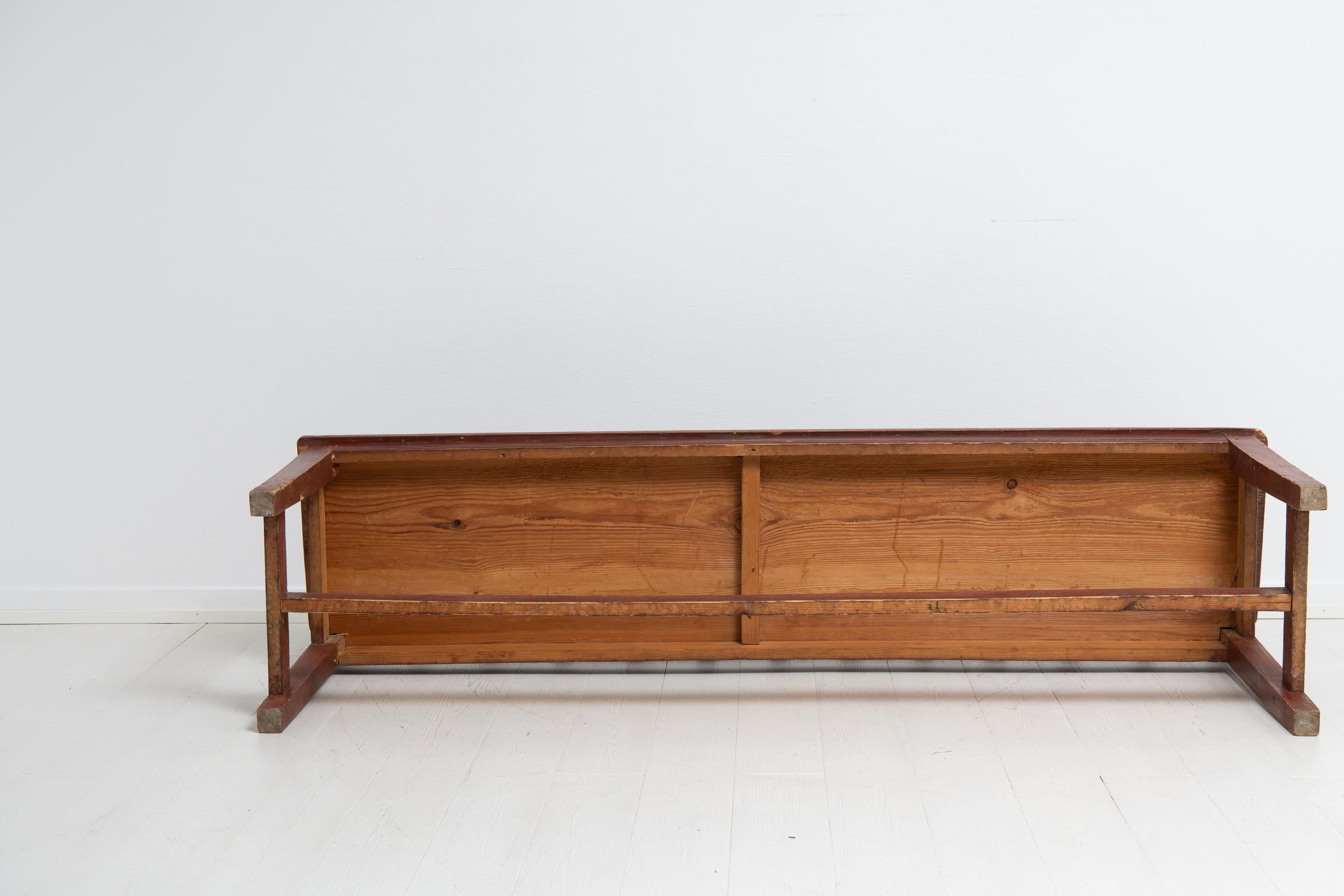 Early 19th Century Swedish Gustavian Folk Art Country Sofa or Bench For Sale 7