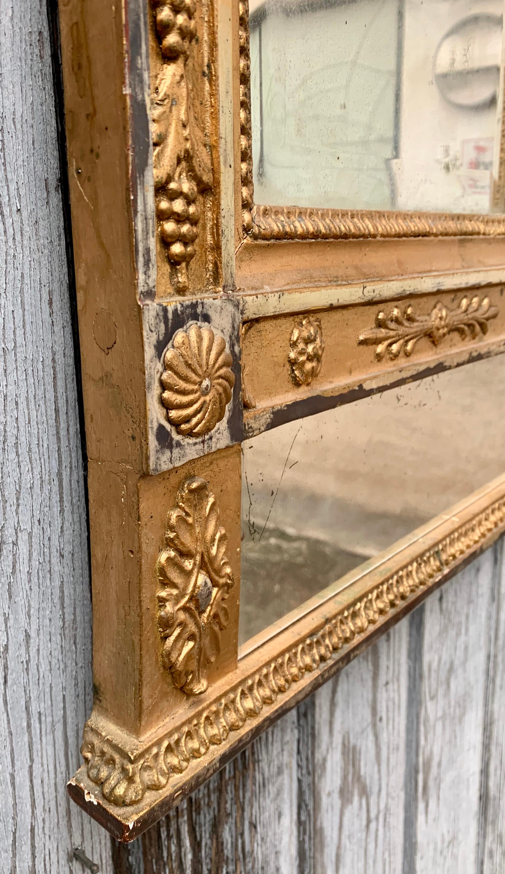Gilt Early 19th Century Swedish Gustavian Gilded Mirror For Sale