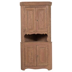 Armoire d'angle néoclassique suédoise gustavienne du début du XIXe siècle
