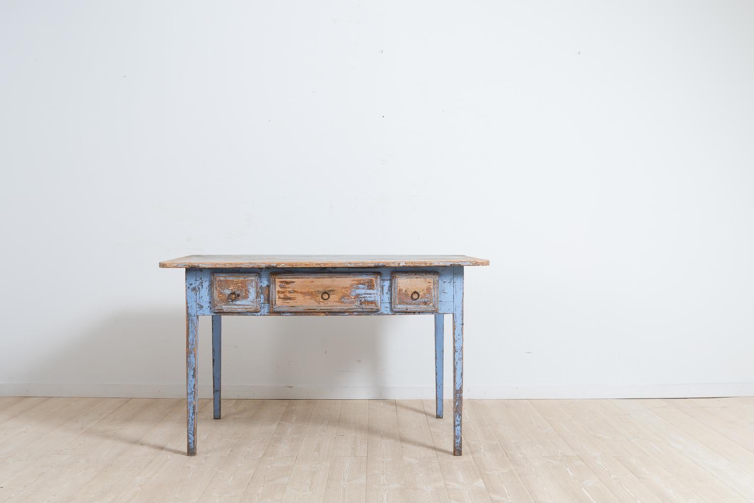 Early 19th Century Swedish Blue Gustavian Table or Desk at 1stDibs ...