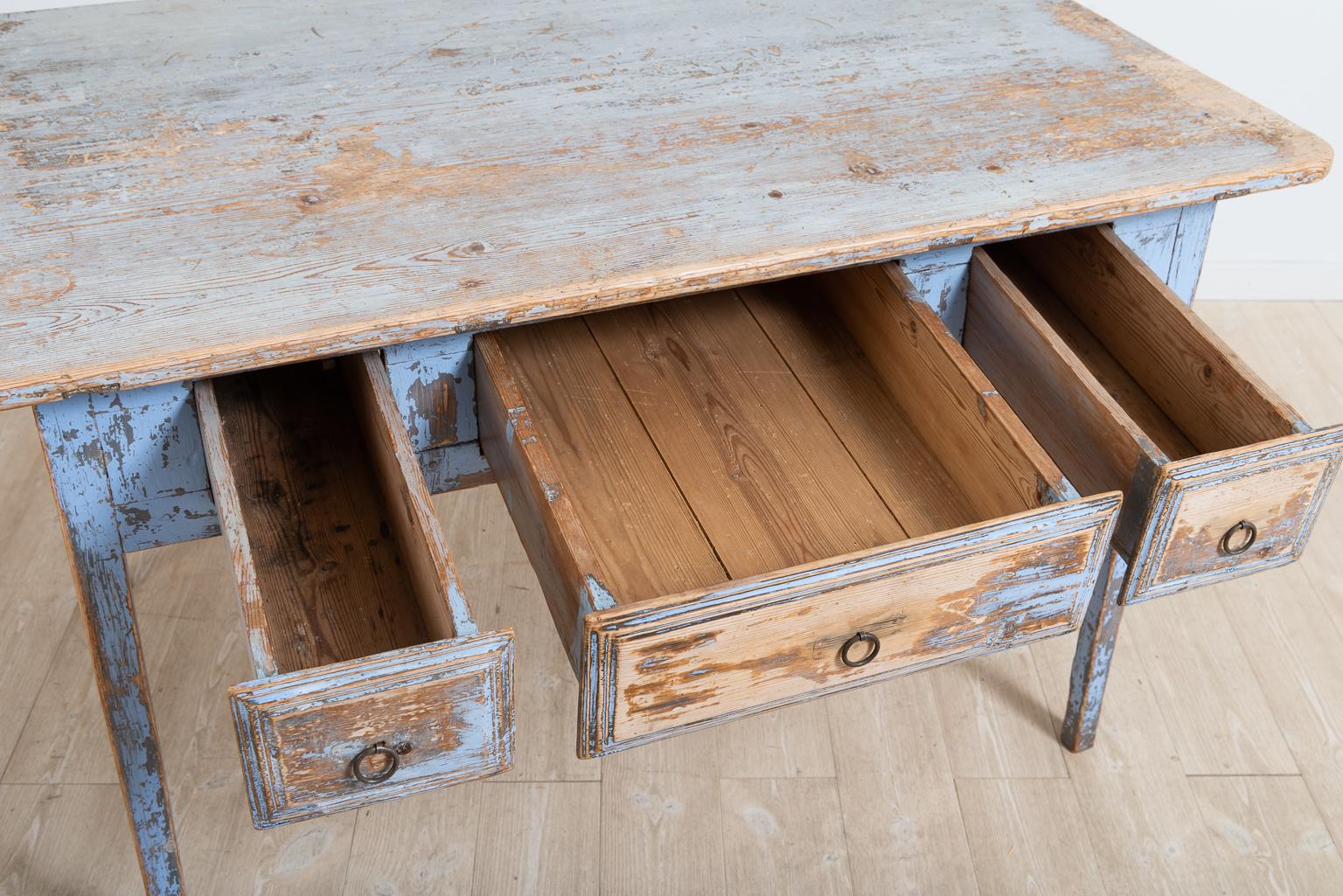 Early 19th Century Swedish Blue Gustavian Table or Desk at 1stDibs ...