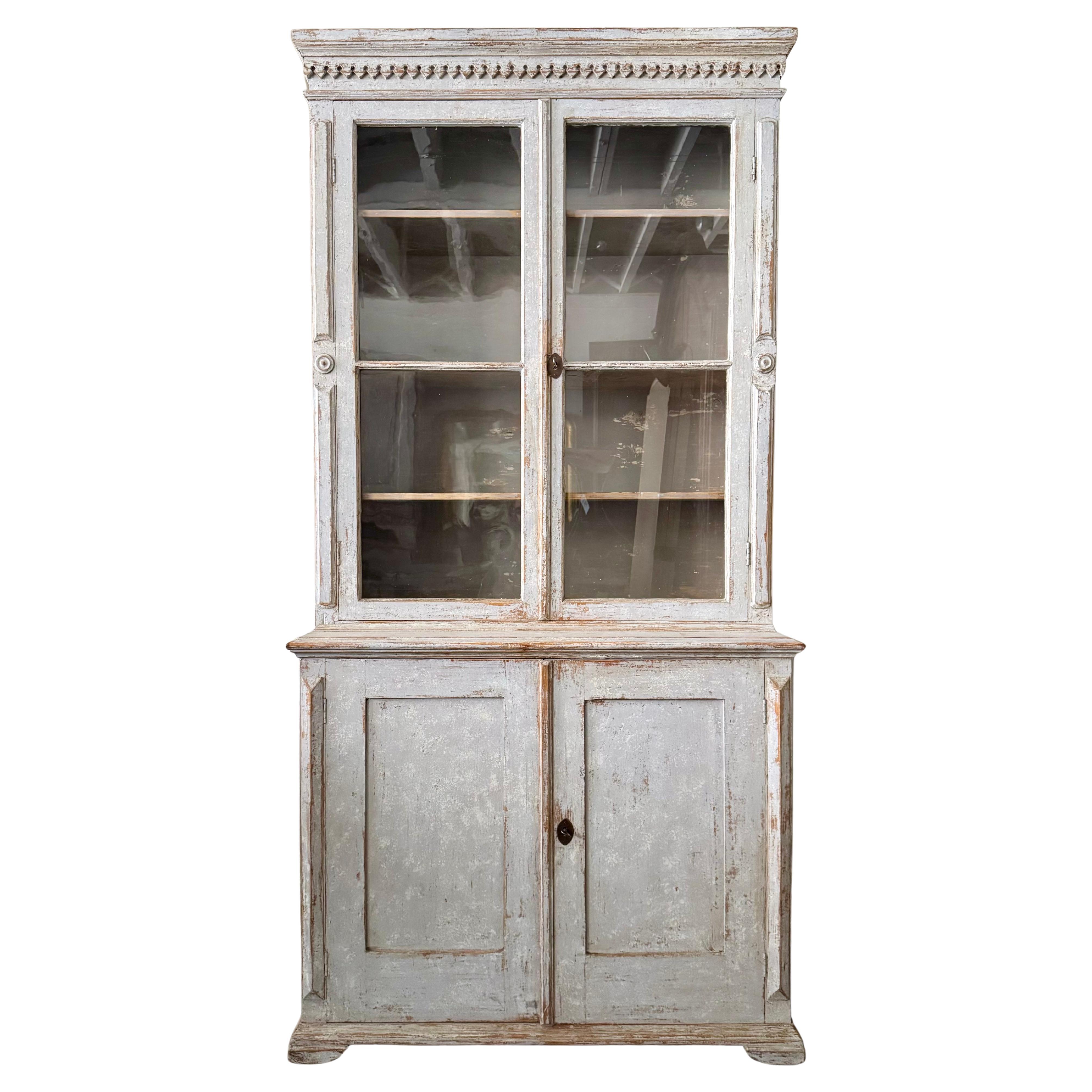 Early 19th Century Swedish Gustavian Period Cabinet / Bookcase