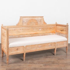 Early 19th Century Swedish Gustavian Pine Bench
