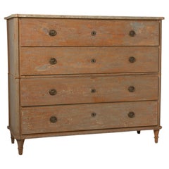 Early 19th Century Swedish Gustavian Pine Chest on Chest