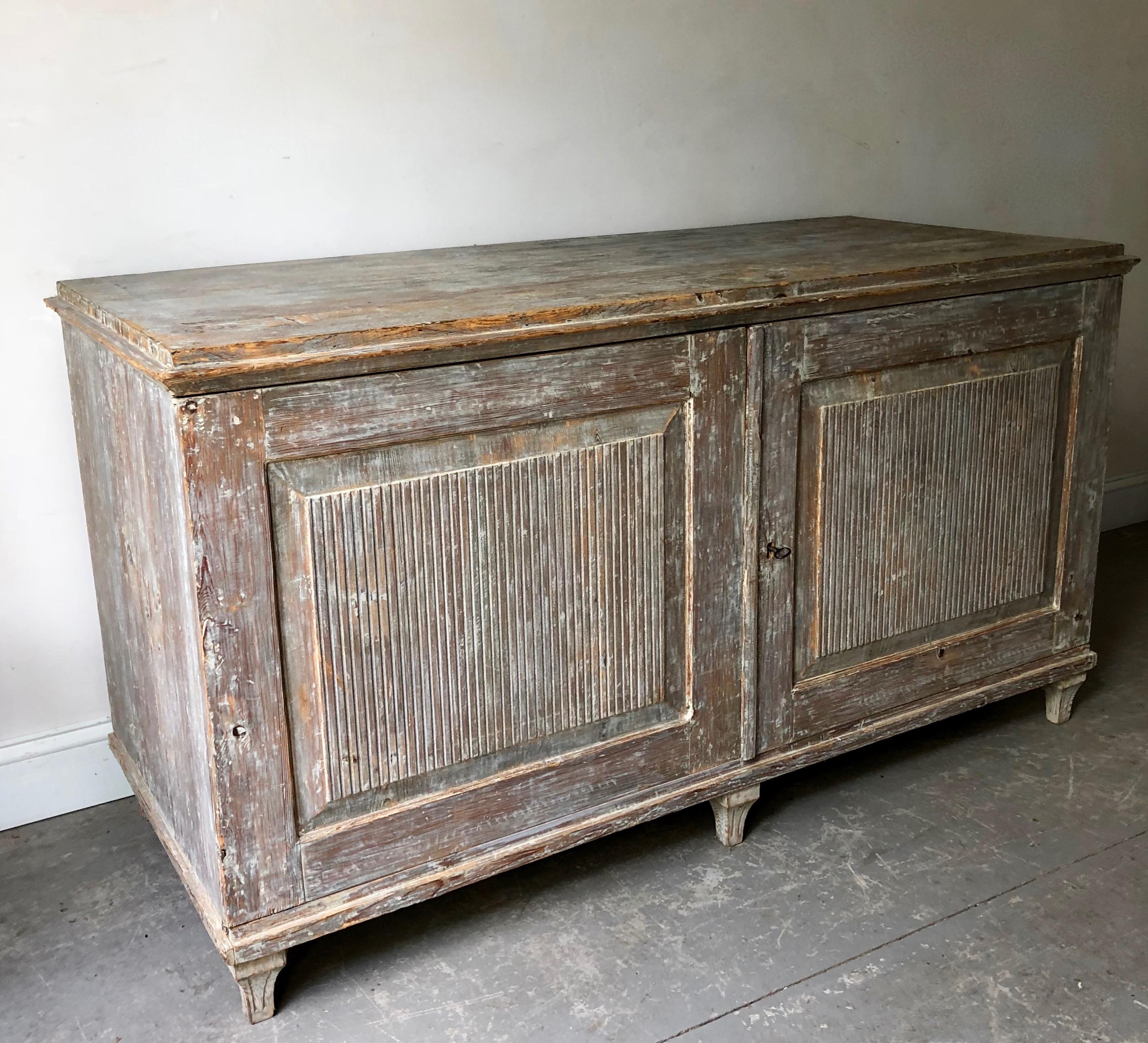 Hand-Carved Early 19th Century Swedish Gustavian Sideboard