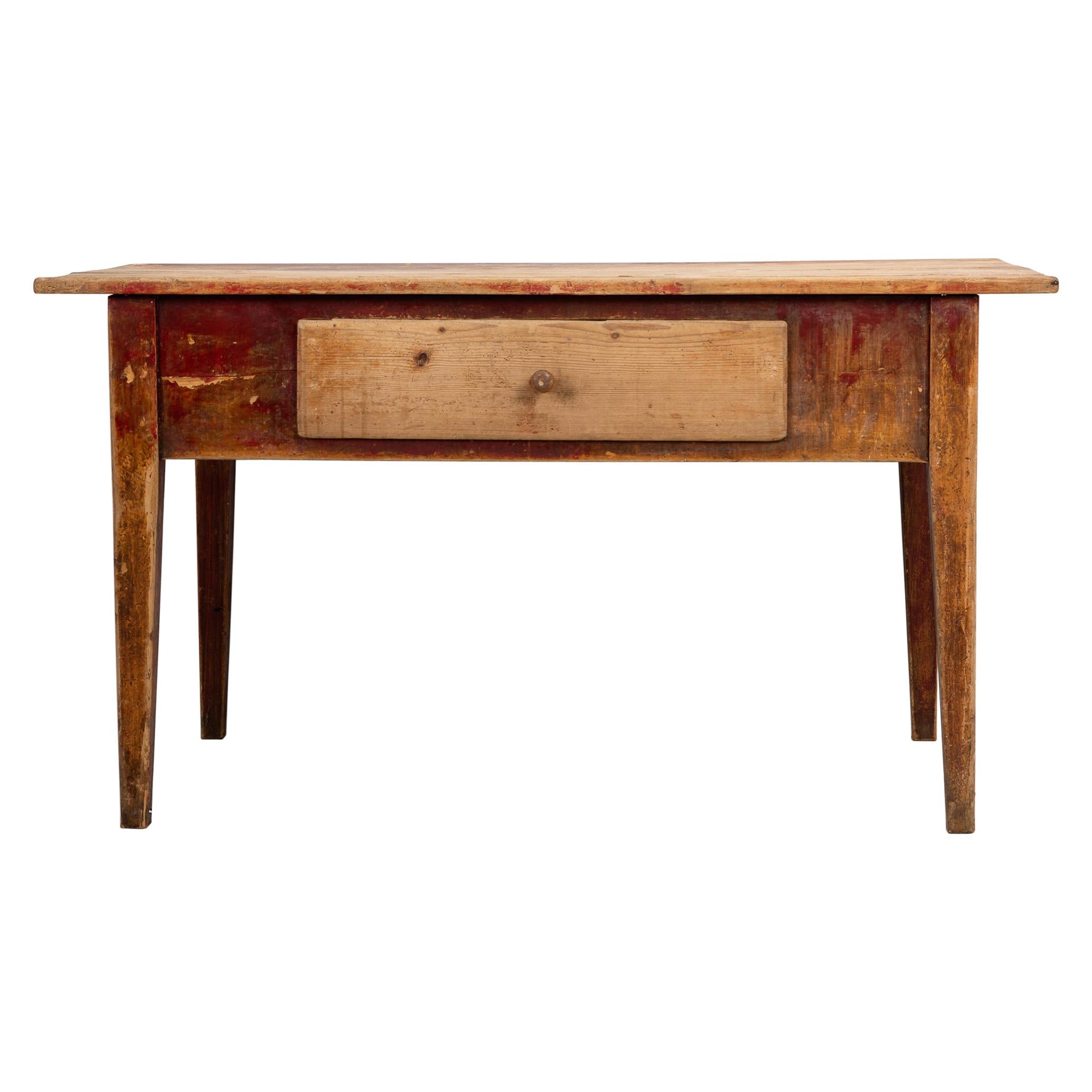 Early 19th Century Swedish Gustavian Style Country Work Table For Sale