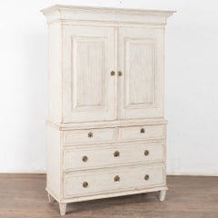 Early 19th Century Swedish Gustavian White Painted Cabinet