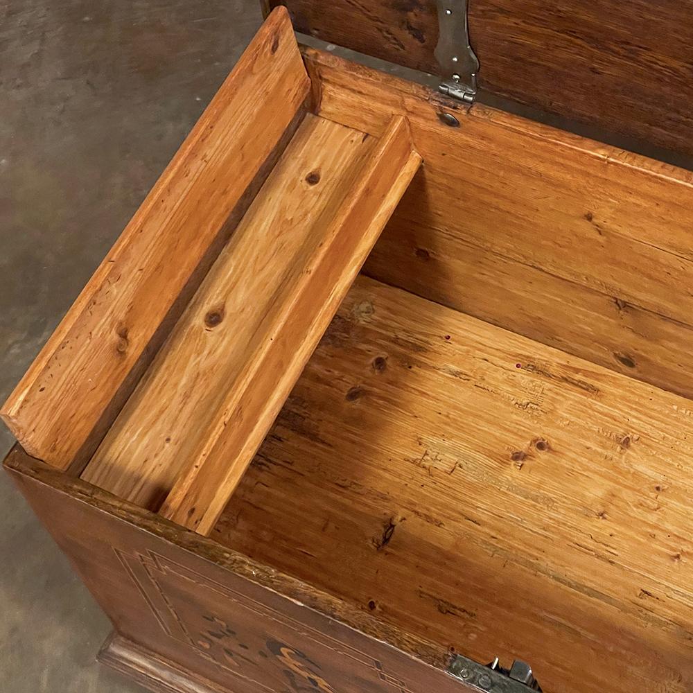 Early 19th Century Swedish Inlaid Trunk with Marquetry For Sale 6