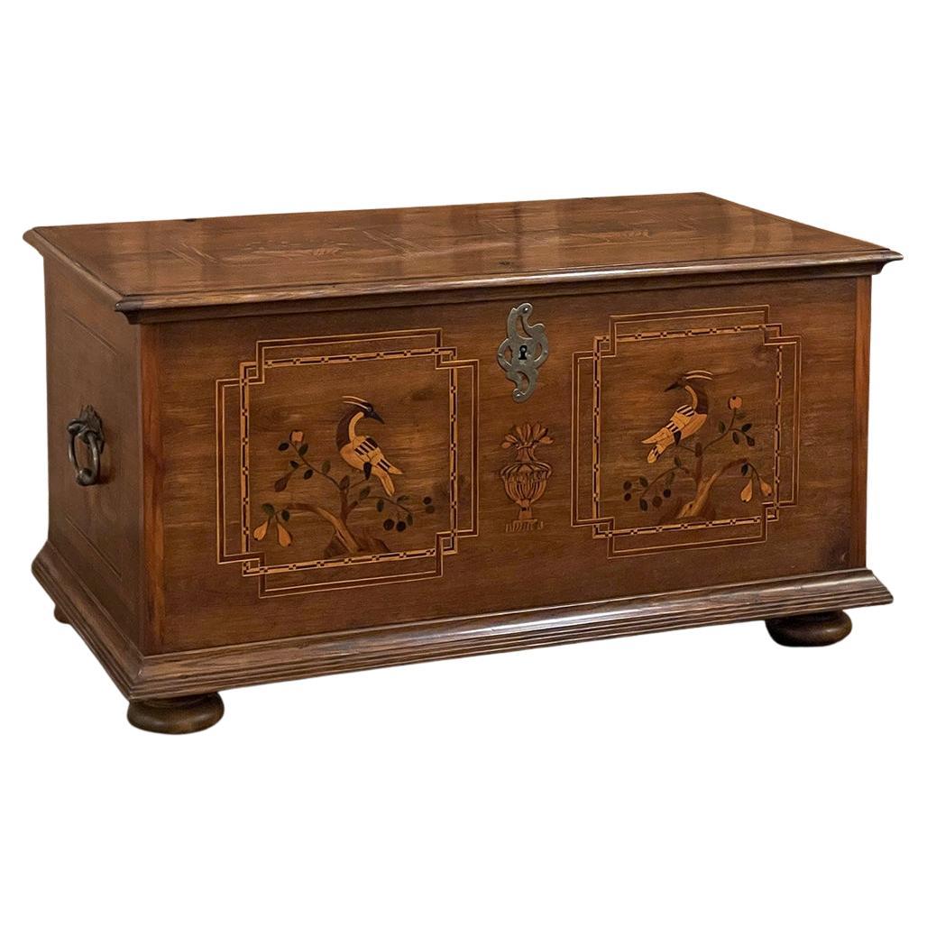 Early 19th Century Swedish Inlaid Trunk with Marquetry For Sale