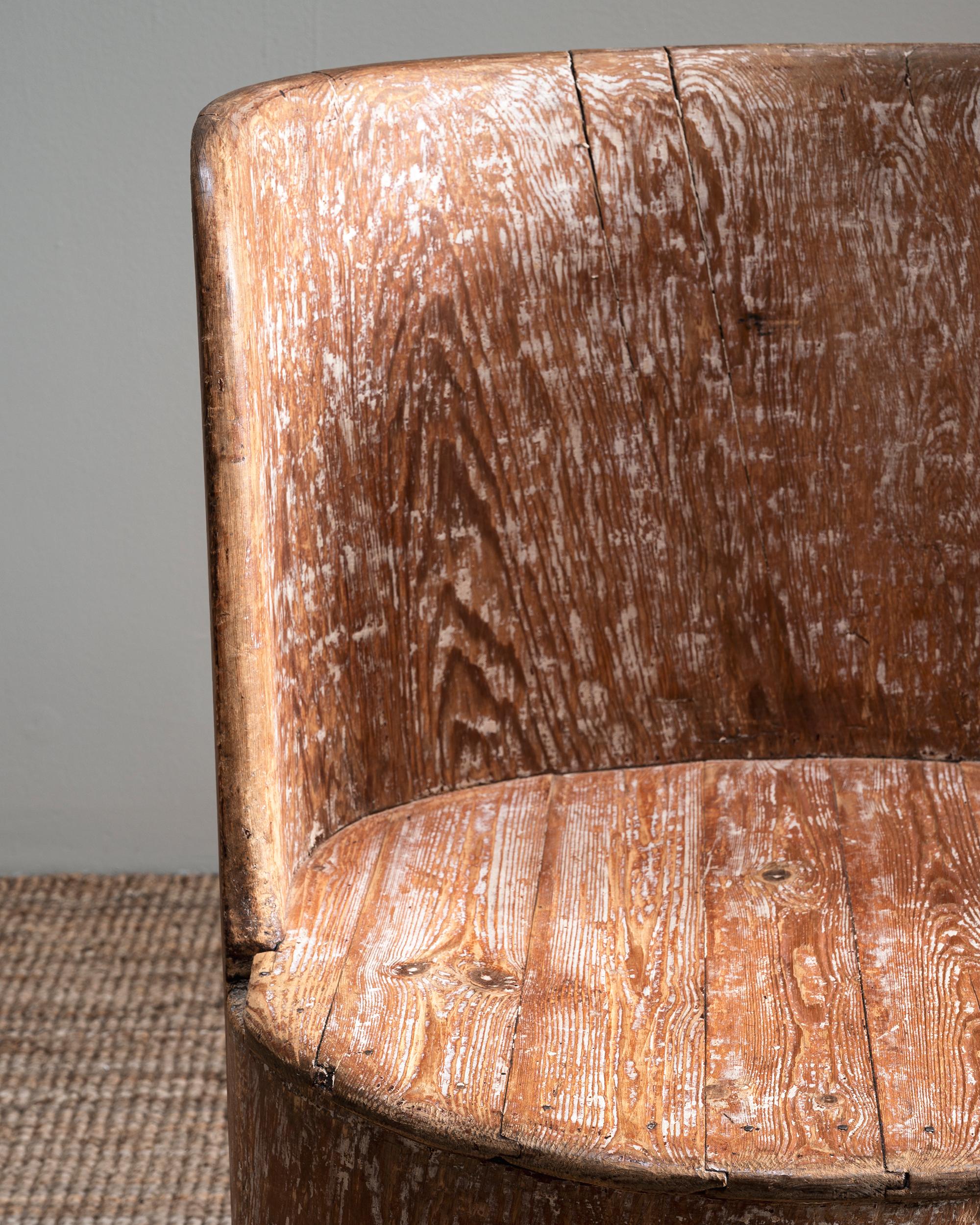 Hand-Crafted Early 19th century Swedish Log Chair For Sale
