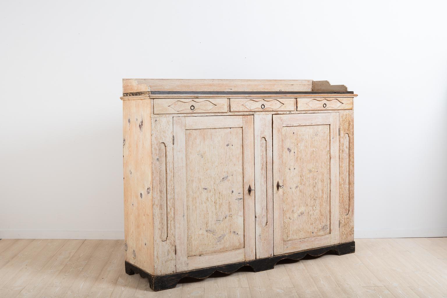 Early 19th Century Swedish Long Sideboard in Empire Style 1