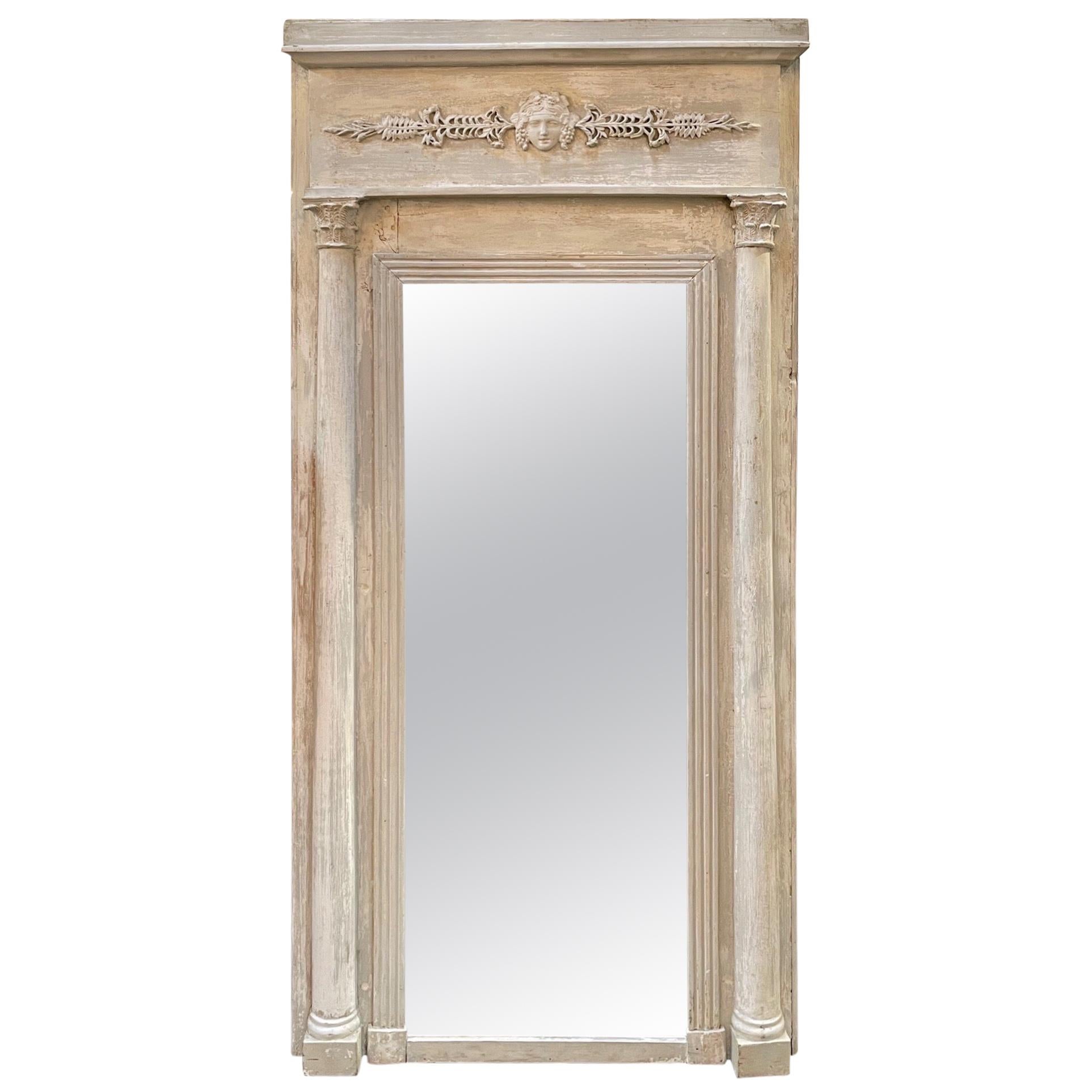 Early 19th Century Swedish Neoclassical Painted Mirror For Sale