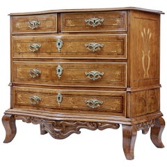 Early 19th Century Swedish Oak Inlaid Chest of Drawers