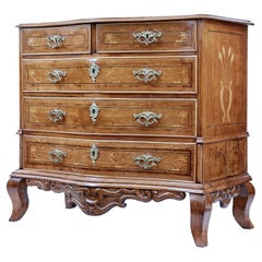 Early 19th Century Swedish Oak Inlaid Chest of Drawers