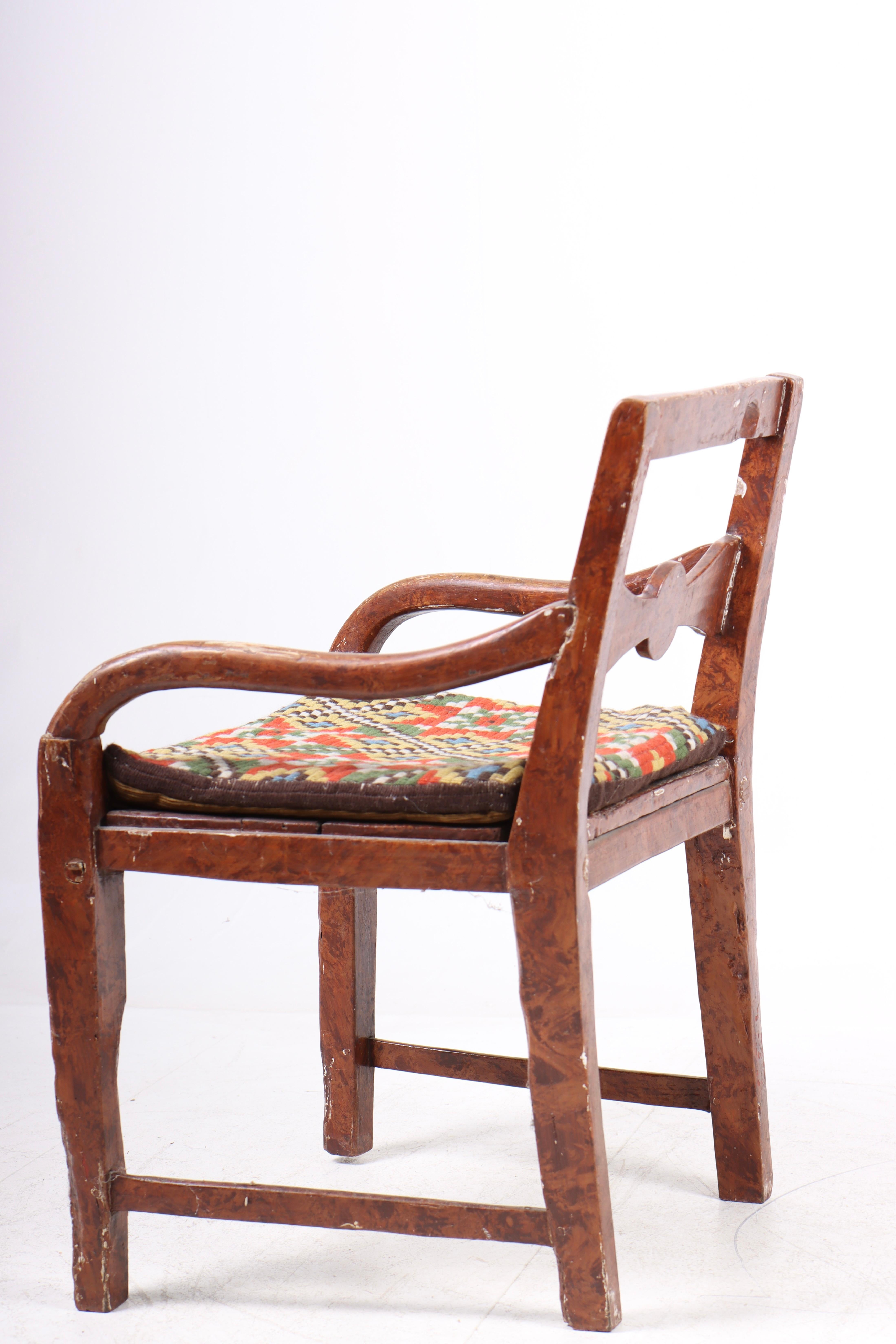 Early 19th Century Swedish Painted Armchair 3