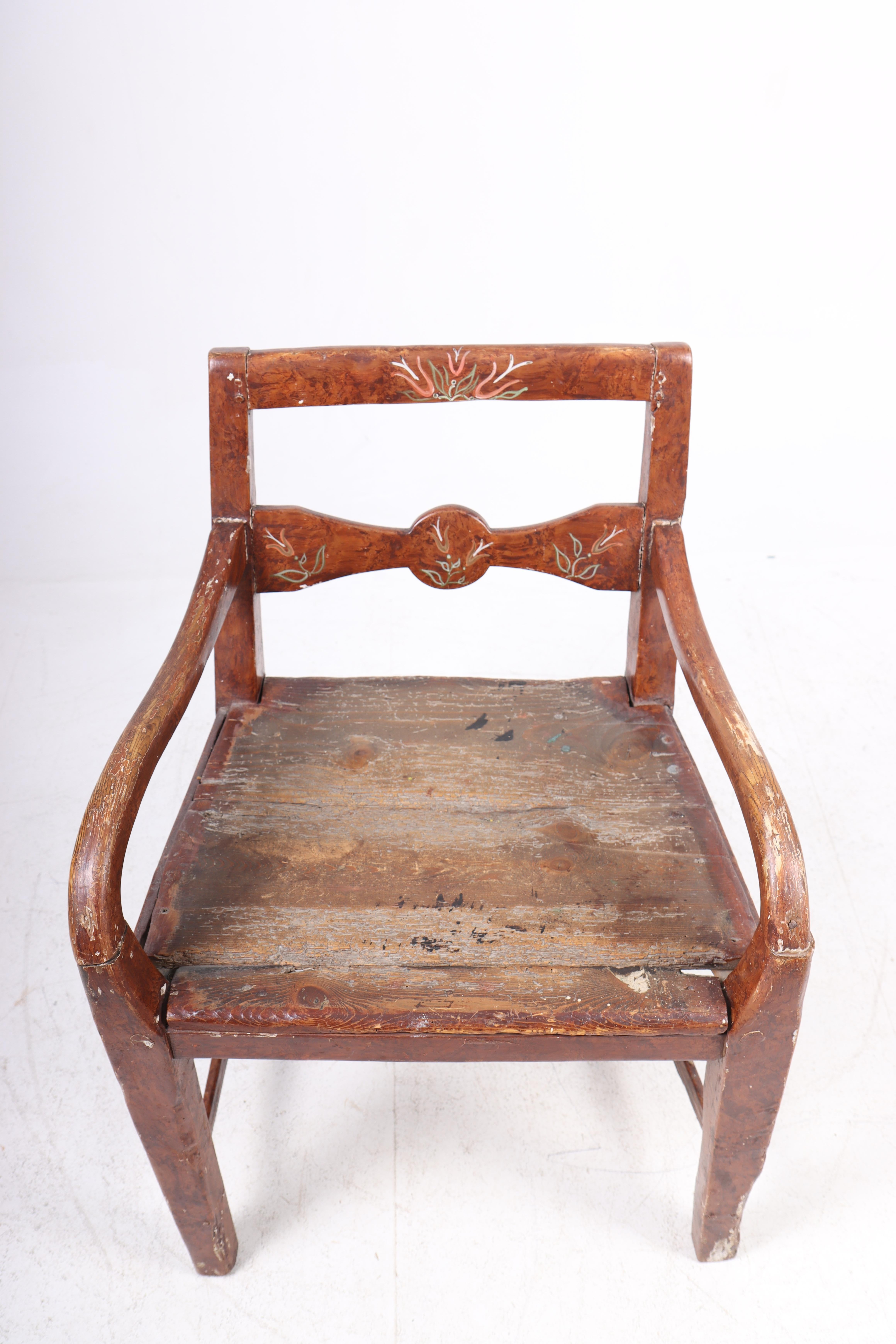 Early 19th Century Swedish Painted Armchair 5
