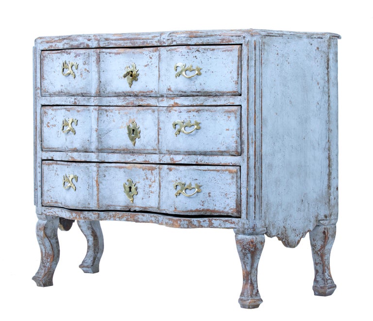Early 19th Century Swedish Painted Baroque Revival Chest of Drawers For ...