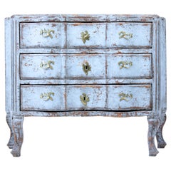 Early 19th Century Swedish Painted Baroque Revival Chest of Drawers
