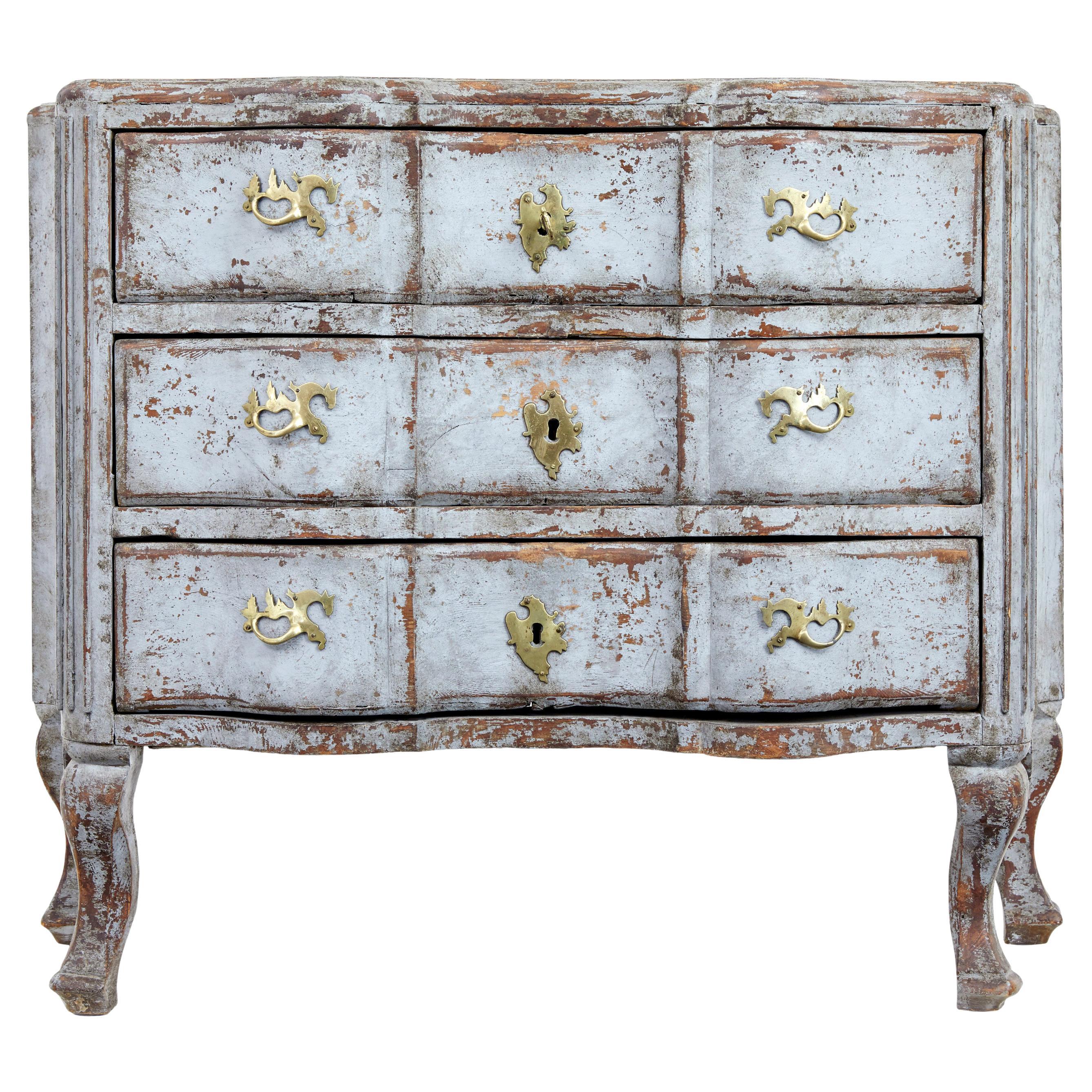 Early 19th century Swedish painted baroque revival chest of drawers