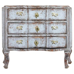 Antique Early 19th century Swedish painted baroque revival chest of drawers