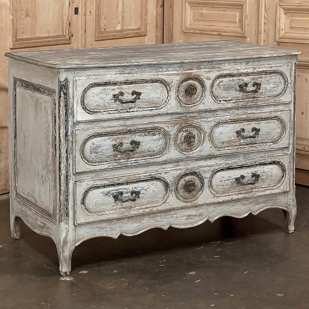 Gustavian Early 19th Century Swedish Painted Commode, Chest of Drawers For Sale