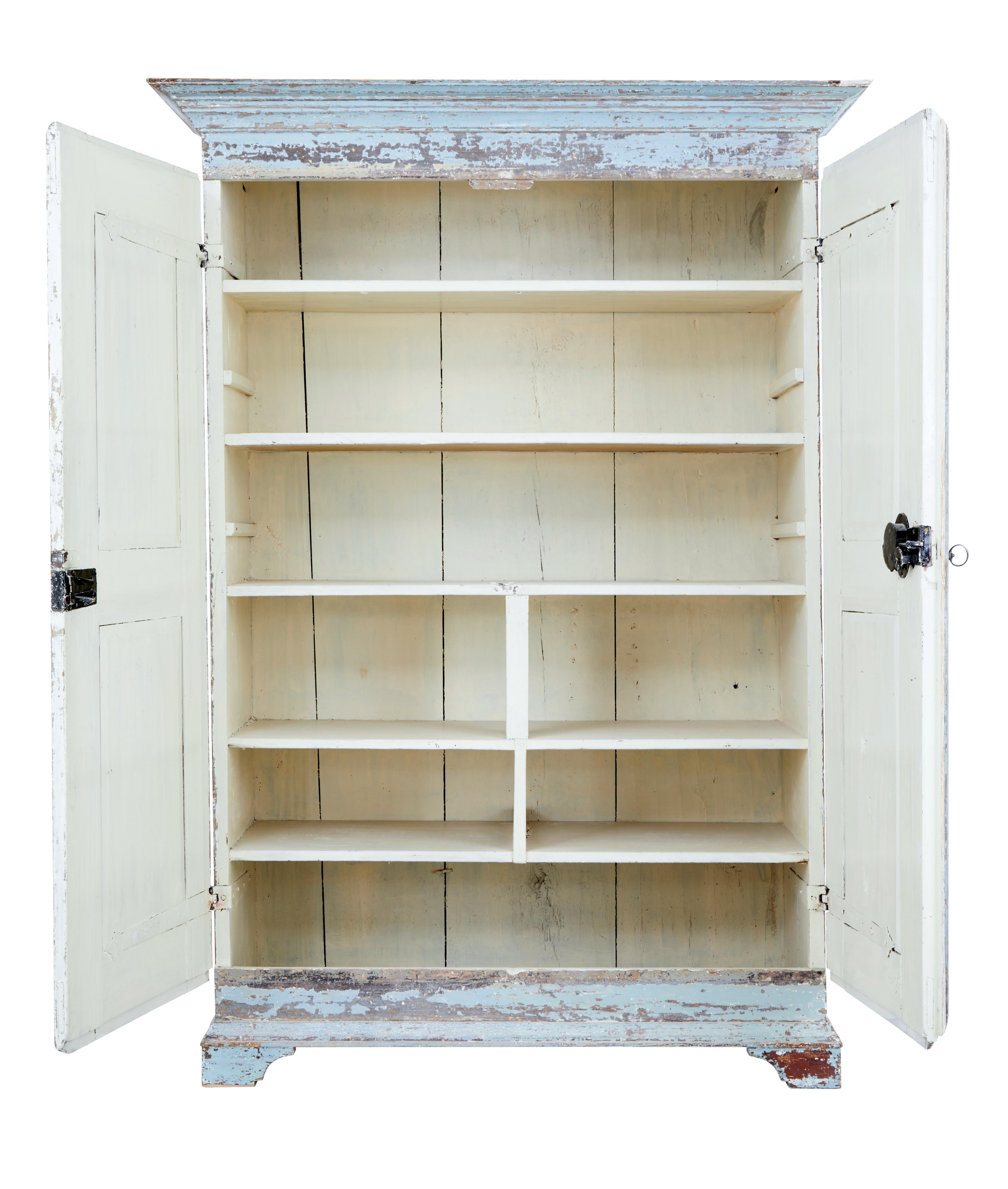 Gustavian Early 19th Century Swedish Painted Cupboard with Nobel Family Provenance