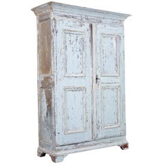 Antique Early 19th Century Swedish Painted Cupboard with Nobel Family Provenance