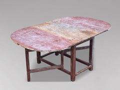 Early 19th Century Swedish Painted Drop-Leaf Dining Room Table