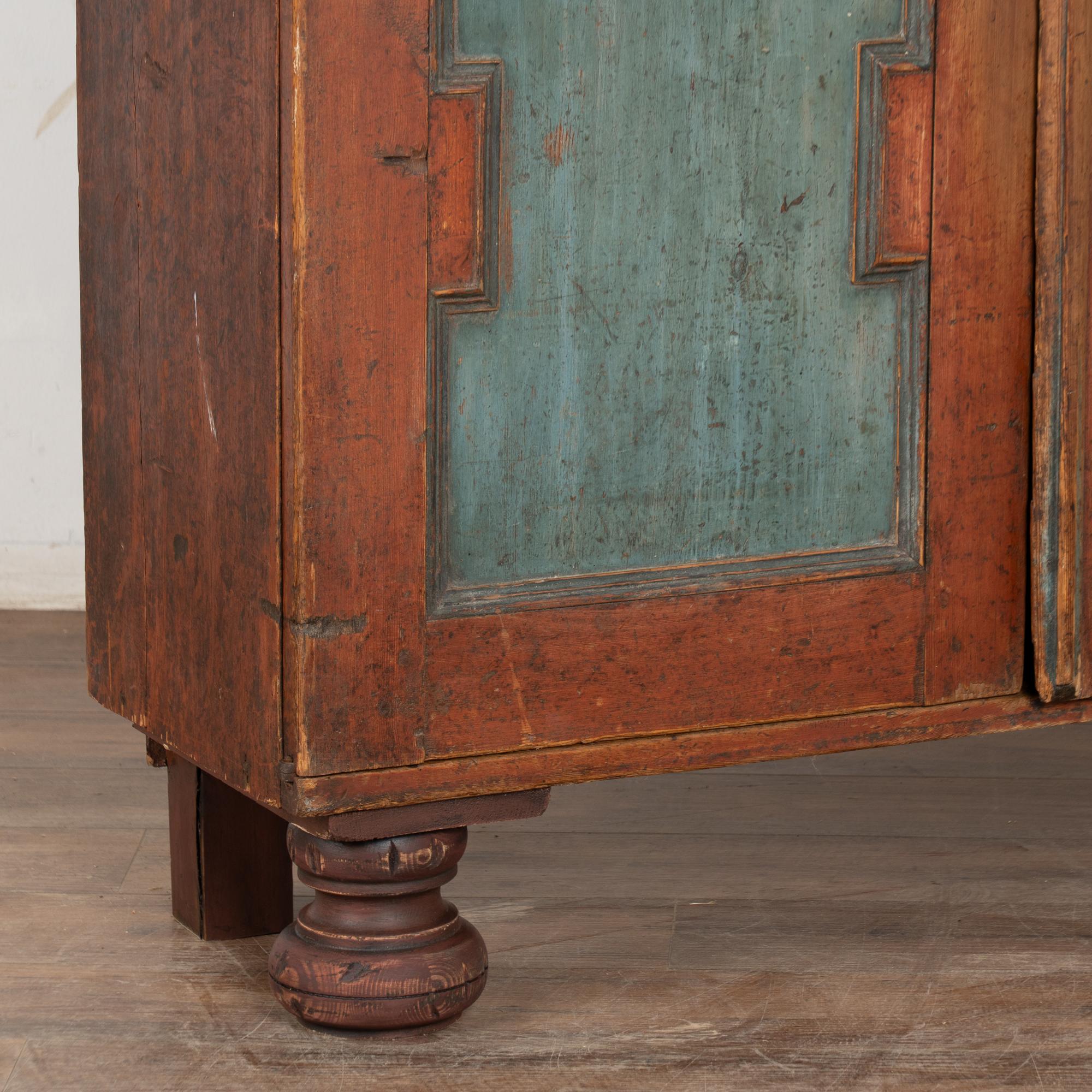 Early 19th Century Swedish Painted Pine Cabinet Armoire For Sale 7