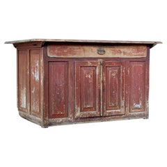 Early 19th Century Swedish Painted Pine Kitchen Cupboard
