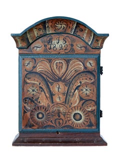 Early 19th Century Swedish Painted Wall Cupboard