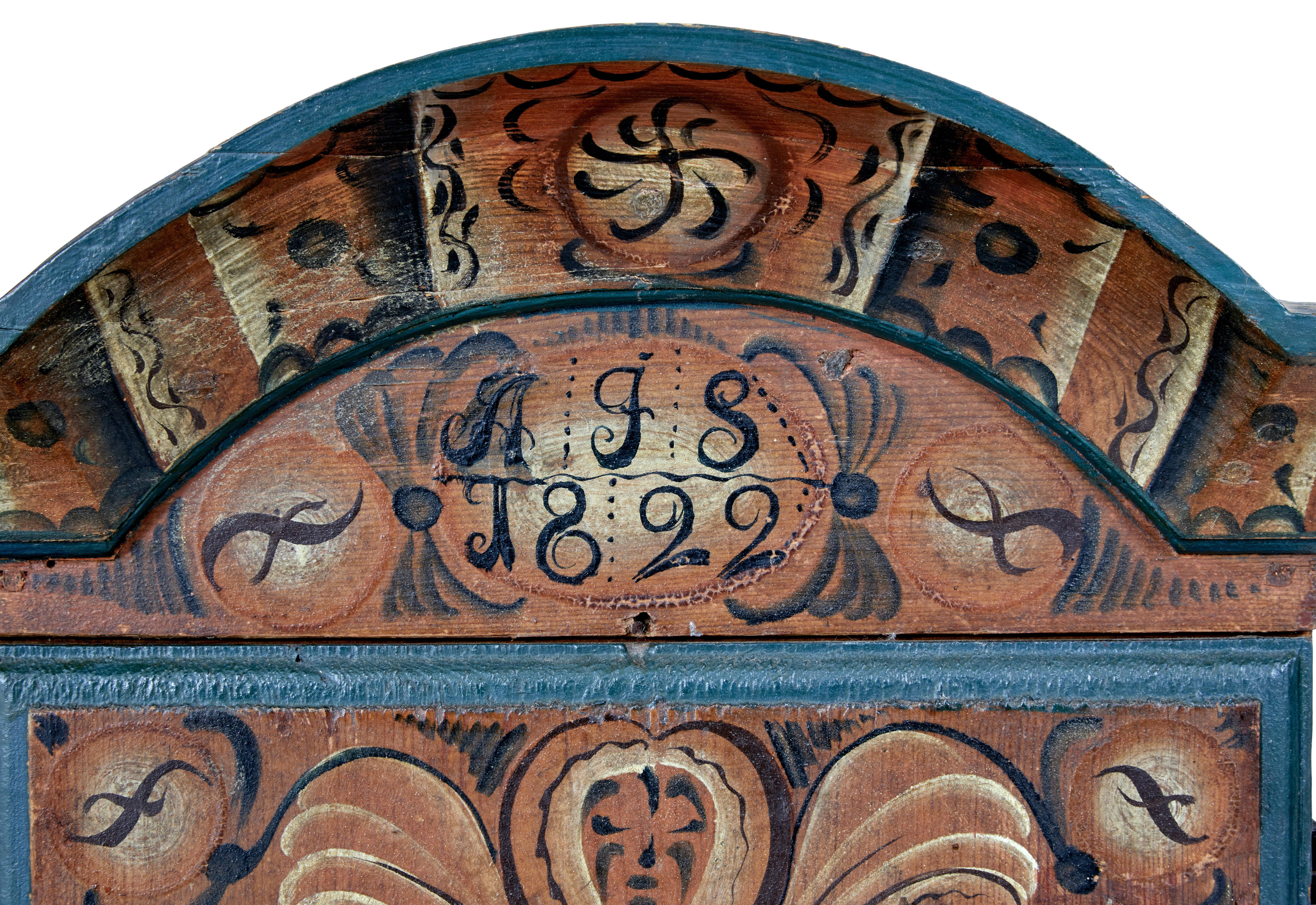 Early 19th Century Swedish Painted Wall Cupboard 1
