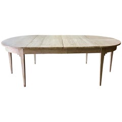 Antique Early 19th Century Swedish Period Gustavian Extending Table